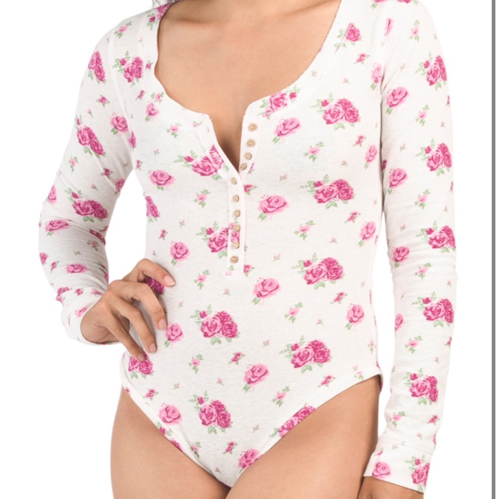 Free People Dylan Thermal Printed Bodysuit